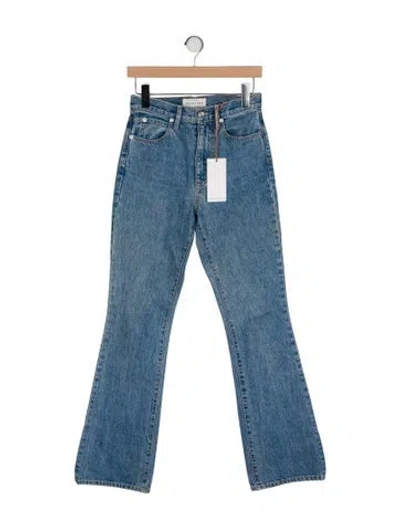 Pre-owned Slvrlake Mid-rise Straight Leg Jeans In Blue