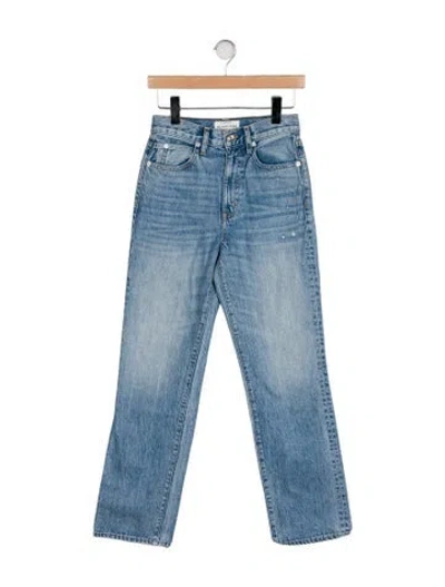 Pre-owned Slvrlake Mid-rise Straight Leg Jeans In Blue