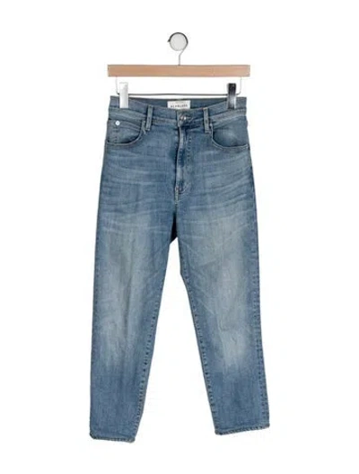Pre-owned Slvrlake Mid-rise Straight Leg Jeans In Blue