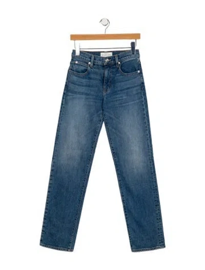 Pre-owned Slvrlake Mid-rise Straight Leg Jeans In Blue