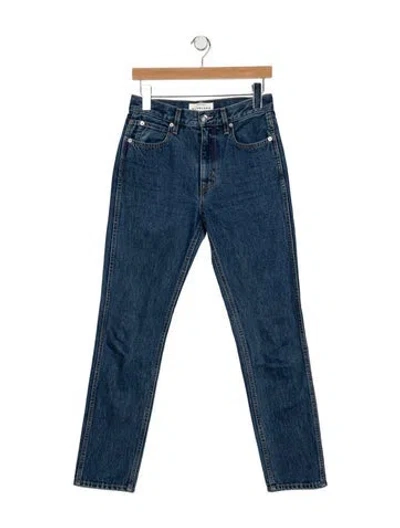 Pre-owned Slvrlake Mid-rise Straight Leg Jeans In Blue