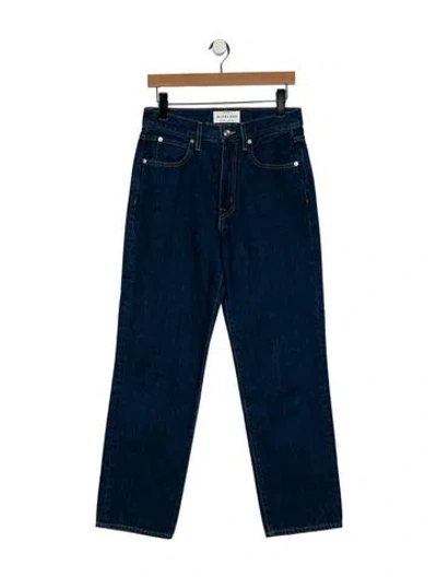 Pre-owned Slvrlake Mid-rise Straight Leg Jeans In Blue