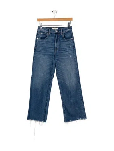 Pre-owned Slvrlake Mid-rise Straight Leg Jeans In Blue