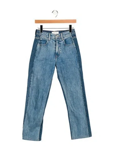 Pre-owned Slvrlake Mid-rise Straight Leg Jeans In Blue