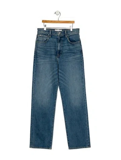 Pre-owned Slvrlake Mid-rise Straight Leg Jeans In Blue