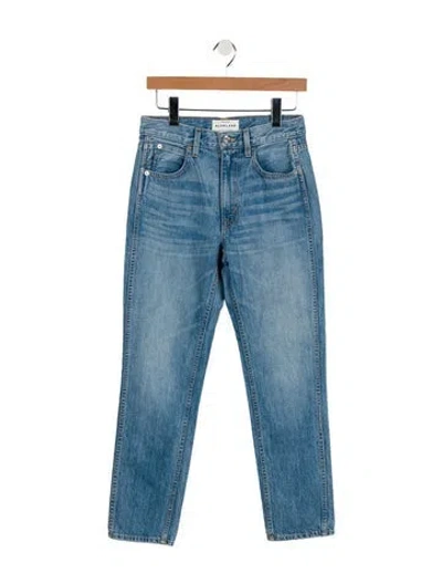 Pre-owned Slvrlake Mid-rise Straight Leg Jeans In Blue