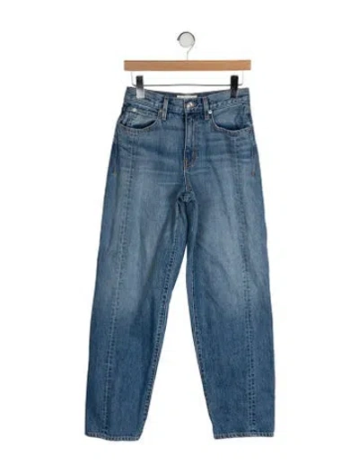 Pre-owned Slvrlake Mid-rise Straight Leg Jeans In Blue