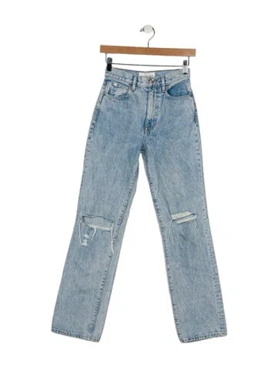 Pre-owned Slvrlake Mid-rise Straight Leg Jeans In Blue