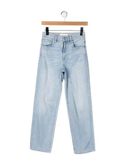 Pre-owned Slvrlake Mid-rise Straight Leg Jeans In Blue