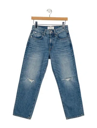 Pre-owned Slvrlake Mid-rise Straight Leg Jeans In Blue