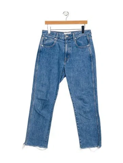 Pre-owned Slvrlake Mid-rise Straight Leg Jeans In Blue