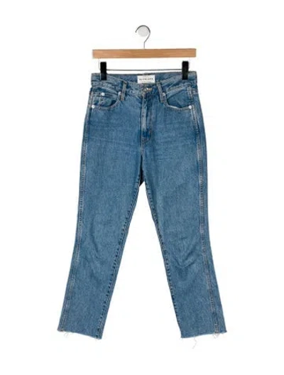 Pre-owned Slvrlake Mid-rise Straight Leg Jeans In Blue