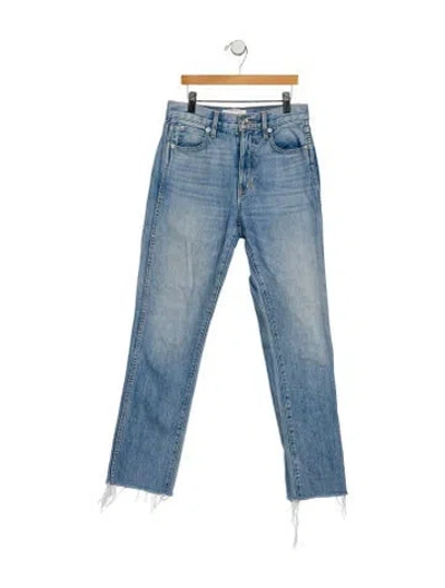Pre-owned Slvrlake Mid-rise Straight Leg Jeans In Blue