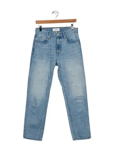 Pre-owned Slvrlake Mid-rise Straight Leg Jeans In Blue