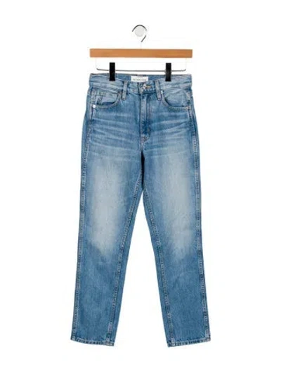 Pre-owned Slvrlake Mid-rise Straight Leg Jeans In Blue