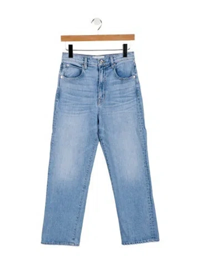 Pre-owned Slvrlake Mid-rise Straight Leg Jeans In Blue