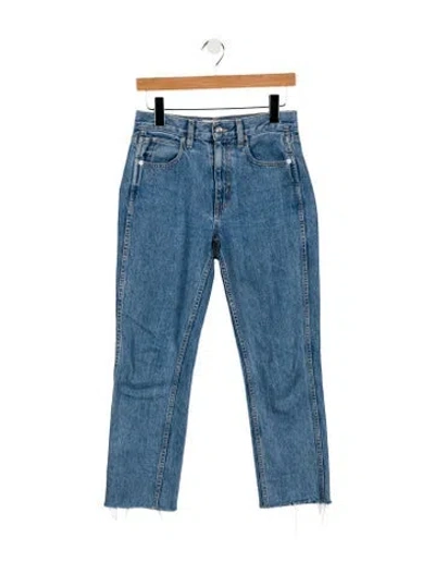 Pre-owned Slvrlake Mid-rise Straight Leg Jeans In Blue
