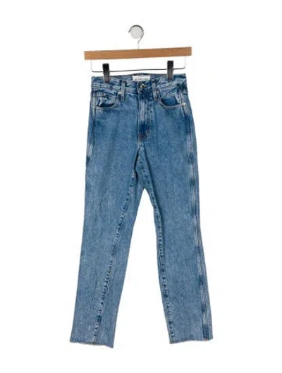 Pre-owned Slvrlake Mid-rise Straight Leg Jeans In Blue