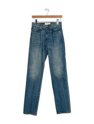 Pre-owned Slvrlake Mid-rise Straight Leg Jeans In Blue