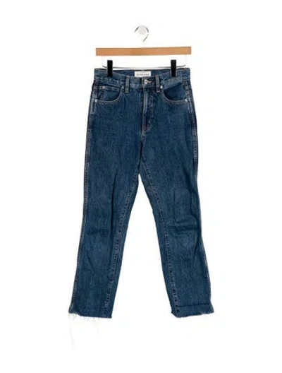 Pre-owned Slvrlake Mid-rise Straight Leg Jeans In Blue