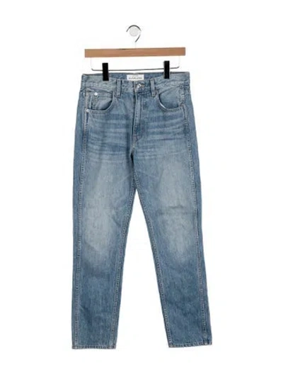 Pre-owned Slvrlake Mid-rise Straight Leg Jeans In Blue