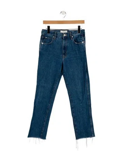 Pre-owned Slvrlake Mid-rise Straight Leg Jeans In Blue
