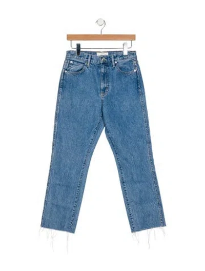 Pre-owned Slvrlake Mid-rise Straight Leg Jeans In Blue