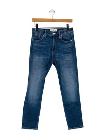 Pre-owned Slvrlake Mid-rise Straight Leg Jeans In Blue