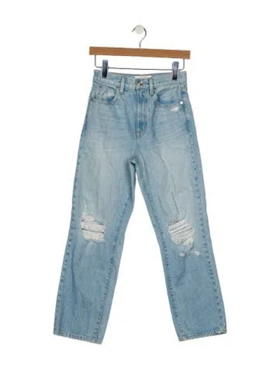 Pre-owned Slvrlake Mid-rise Straight Leg Jeans In Blue