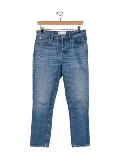 Pre-owned Slvrlake Mid-rise Straight Leg Jeans In Blue
