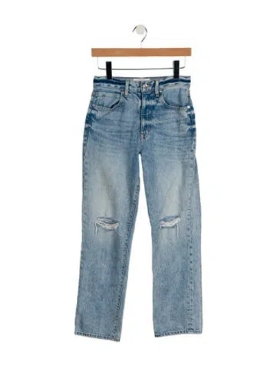 Pre-owned Slvrlake Mid-rise Straight Leg Jeans In Blue