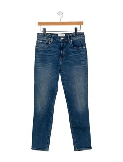 Pre-owned Slvrlake Mid-rise Straight Leg Jeans In Blue