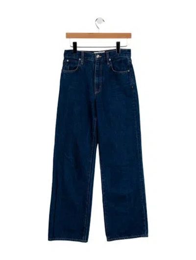 Pre-owned Slvrlake Mid-rise Straight Leg Jeans In Blue