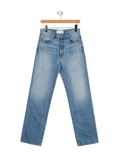 Pre-owned Slvrlake Mid-rise Straight Leg Jeans In Blue