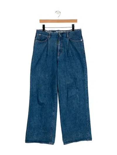 Pre-owned Slvrlake Mid-rise Straight Leg Jeans In Blue
