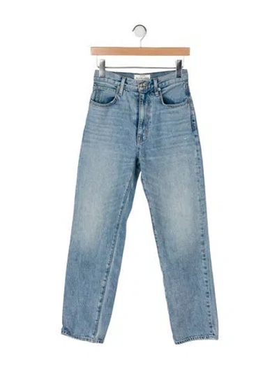 Pre-owned Slvrlake Mid-rise Straight Leg Jeans In Blue