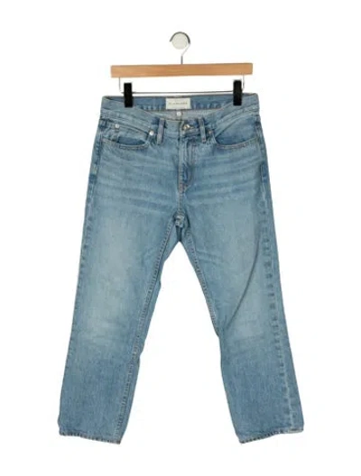 Pre-owned Slvrlake Mid-rise Straight Leg Jeans In Blue