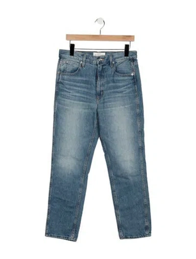Pre-owned Slvrlake Mid-rise Straight Leg Jeans In Blue