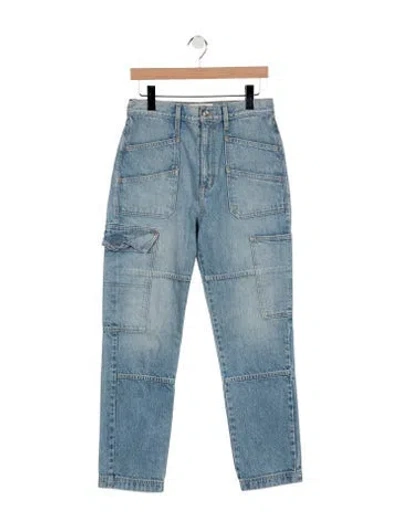 Pre-owned Slvrlake Mid-rise Straight Leg Jeans In Blue