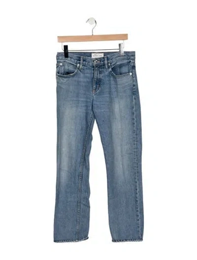 Pre-owned Slvrlake Mid-rise Straight Leg Jeans In Blue