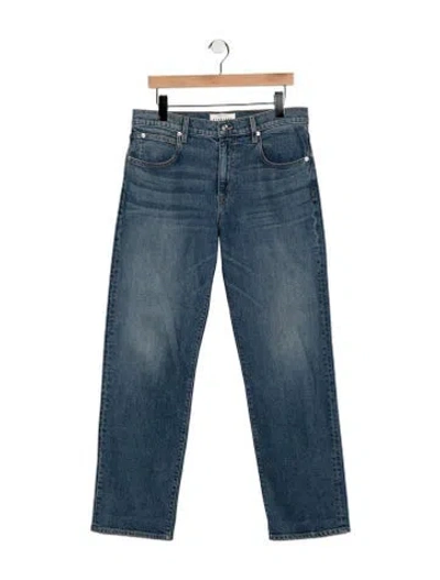 Pre-owned Slvrlake Mid-rise Straight Leg Jeans In Blue