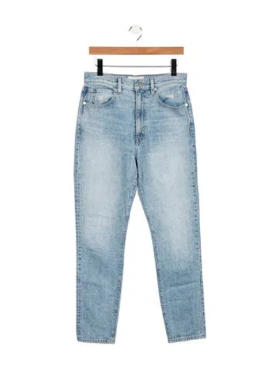 Pre-owned Slvrlake Mid-rise Straight Leg Jeans In Blue