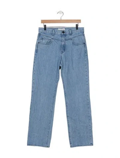 Pre-owned Slvrlake Mid-rise Straight Leg Jeans In Blue