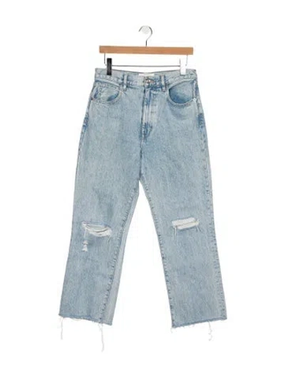 Pre-owned Slvrlake Mid-rise Straight Leg Jeans In Blue
