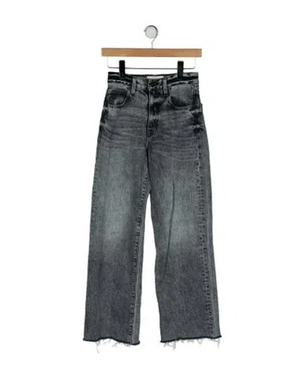 Pre-owned Slvrlake Mid-rise Straight Leg Jeans In Gray