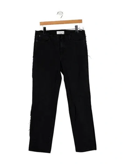 Pre-owned Slvrlake Mid-rise Straight Leg Jeans In Gray