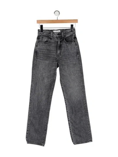 Pre-owned Slvrlake Mid-rise Straight Leg Jeans In Gray