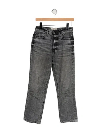 Pre-owned Slvrlake Mid-rise Straight Leg Jeans In Gray
