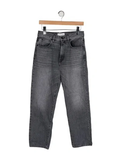 Pre-owned Slvrlake Mid-rise Straight Leg Jeans In Gray