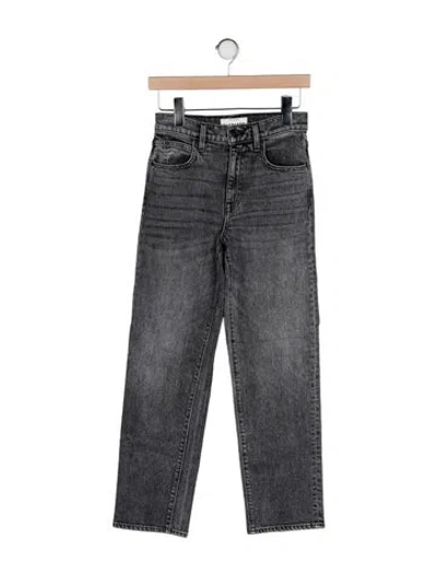 Pre-owned Slvrlake Mid-rise Straight Leg Jeans In Gray